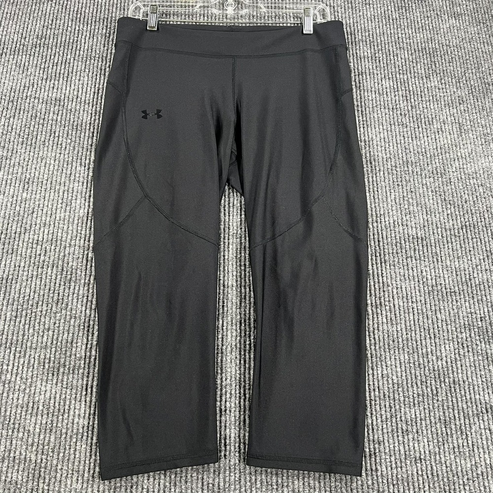 Under Armour Pants Womens Large Black Compression Activewear Athletic Gym Yoga